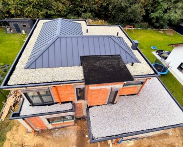 Pokrycie dachowe - dach płaski + skośny