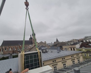 Usługa dźwigiem w samym centrum miasta Kraków